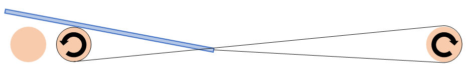 Figure 2: Rotation of cylinders deploys strut
